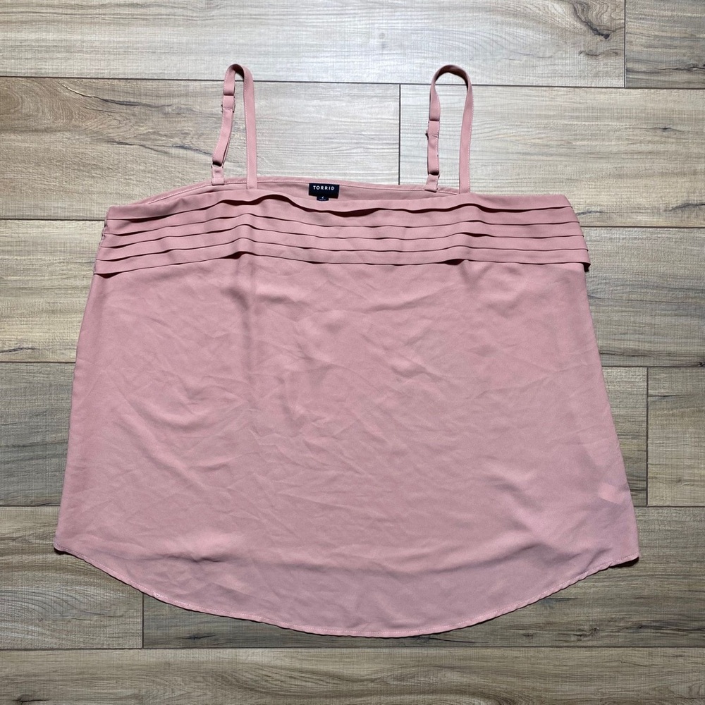 Torrid Womens Dusty Pink  Georgette Cami‎ Tank Size 2 Dusty Pink